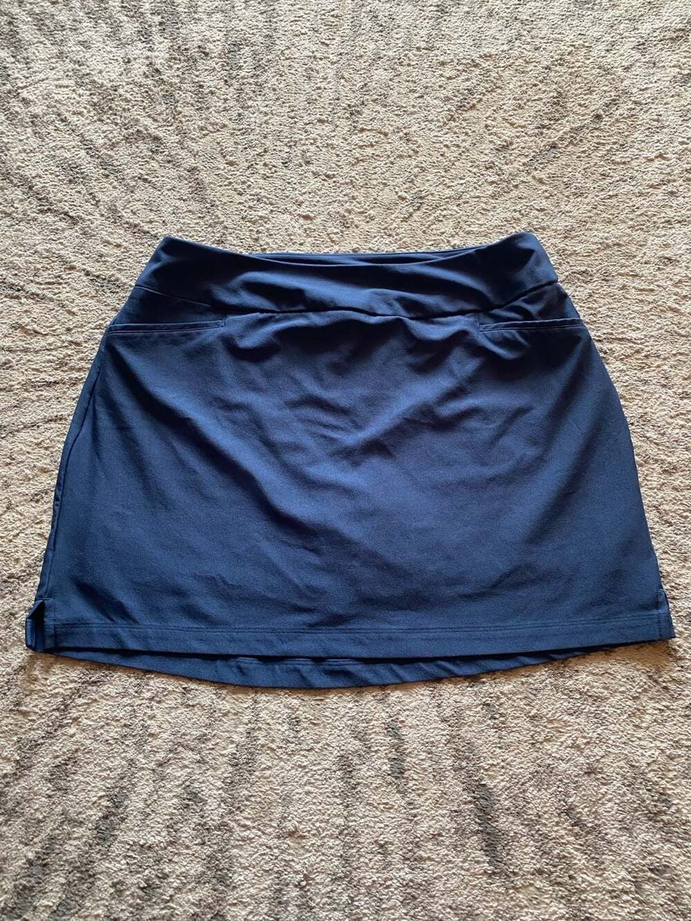 Adidas Skort Size L Navy Blue Athletic Golf Skirt with Pockets